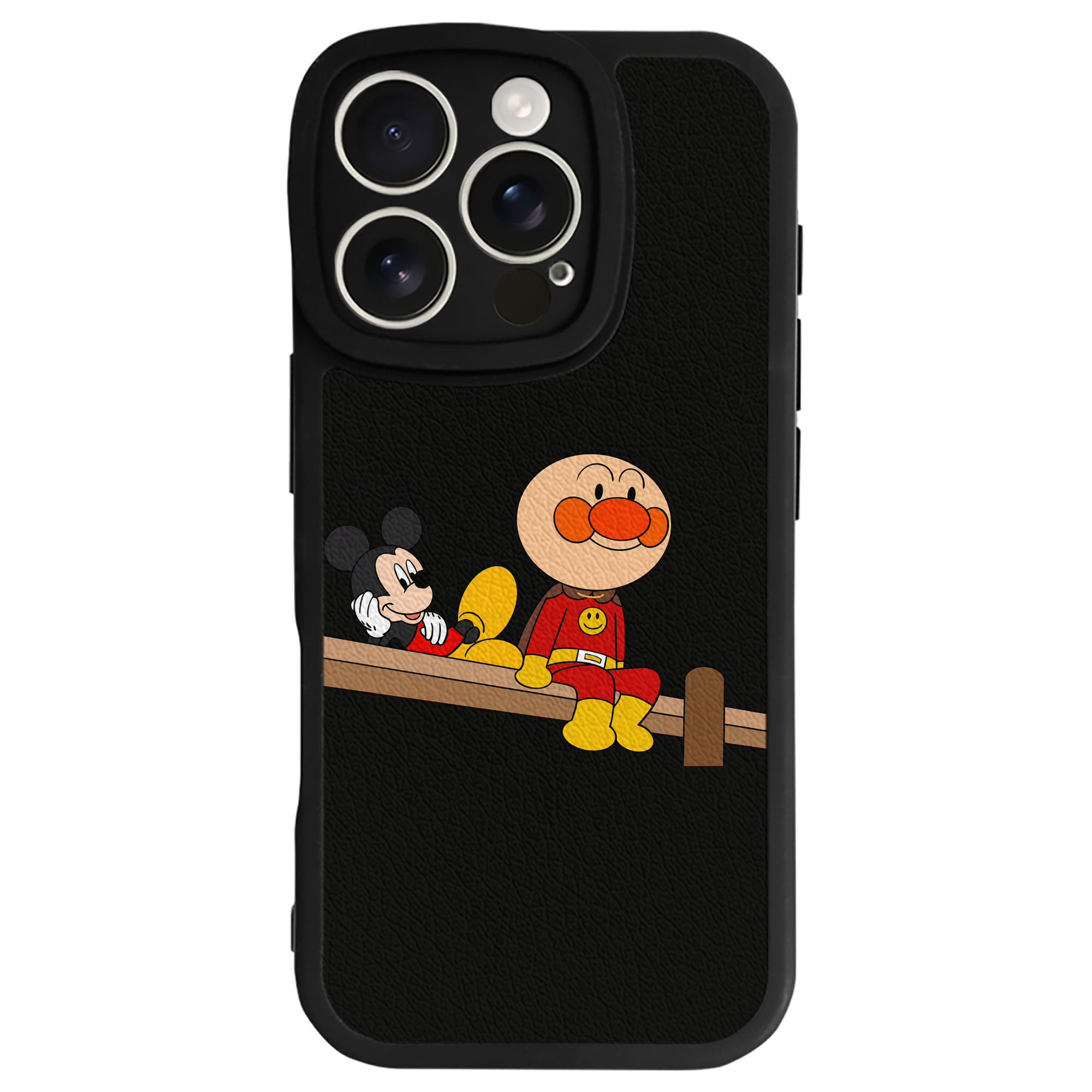 （画像用） アンパンマン Anpanman 【iPhone 16シリーズ対応】シリコンスマホケース（レザー調） 材質：シリコン